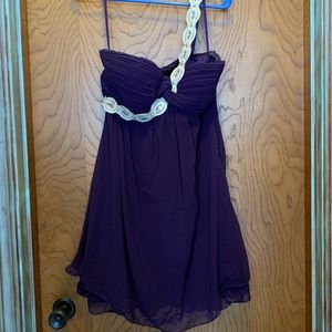 Purple one strap dress